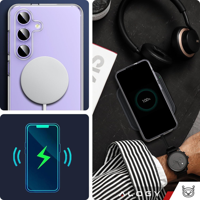 Case for Samsung Galaxy S24 Plus Back Cover Hybrid Clear Case Alogy Transparent