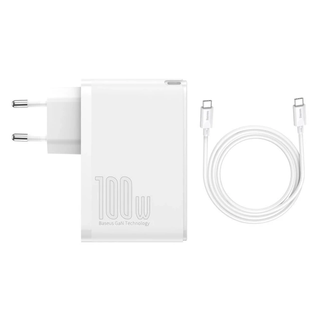 Baseus GaN2 Pro fast charger 100W USB / USB Type C Quick Charge 4 Power Delivery white (CCGAN2P-L02)
