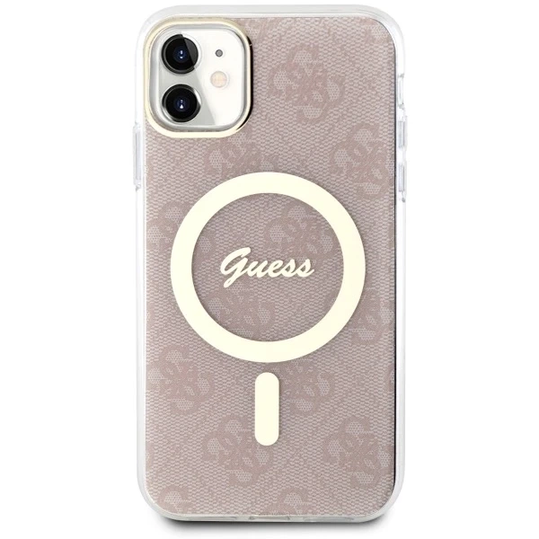 Etui Guess GUHMN61H4STP pre iPhone 11 6,1" pevné puzdro 4G MagSafe