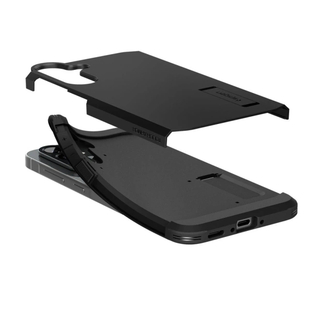 Schutzhülle für Samsung Galaxy A56 5G Spigen Tough Armor schwarz Schwarz