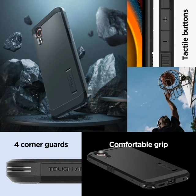 Kryt Spigen Tough Armor pre Samsung Galaxy XCover 7 Pro čierny