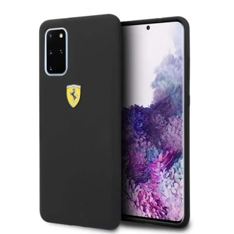 Etui na telefon Ferrari Hardcase do Samsung Galaxy S20 Plus czarny/black Silicone