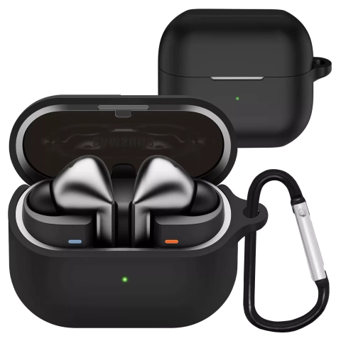 Silikónové puzdro, kryt slúchadiel, puzdro pre Samsung Galaxy Buds 3 / 3 Pro Black
