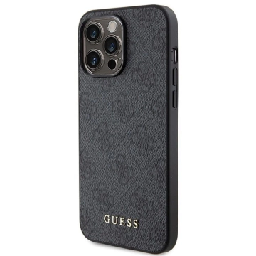 Чохол Original GUESS Hardcase GUHCP15LG4GFGR для iPhone 15 PRO (4G Metal Logo / сірий)