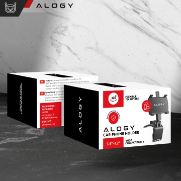 Alogy držák do auta na telefon max 7,2 palce pro černé zrcátko v kokpitu