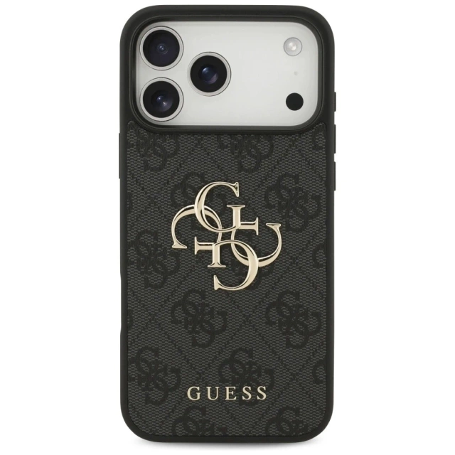 Etui Guess Hardcase 4G Big Metal Logo do iPhone 17 Pro Max, czarne
