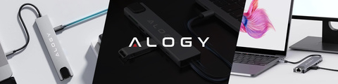 Hub 8v1 USB-C na 2xA 2xC HDMI SD Micro LAN 100mb – Alogy MultiHub™ pro notebooky