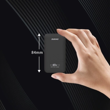 Дорожній зарядний пристрій GaN Dudao 65 Вт USB-C/USB-A PD для ЄС/США – чорний