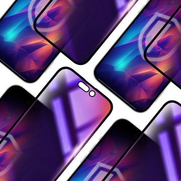 Privacy-Hartglas für Apple iPhone 16 Pro – 3mk Rainbow Privacy
