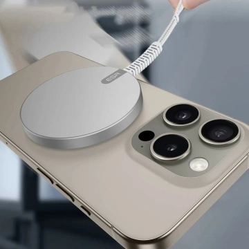Esr Halolock Qi2 Mini magnetická Magsafe bezdrôtová nabíjačka 15W strieborná indukčná nabíjačka