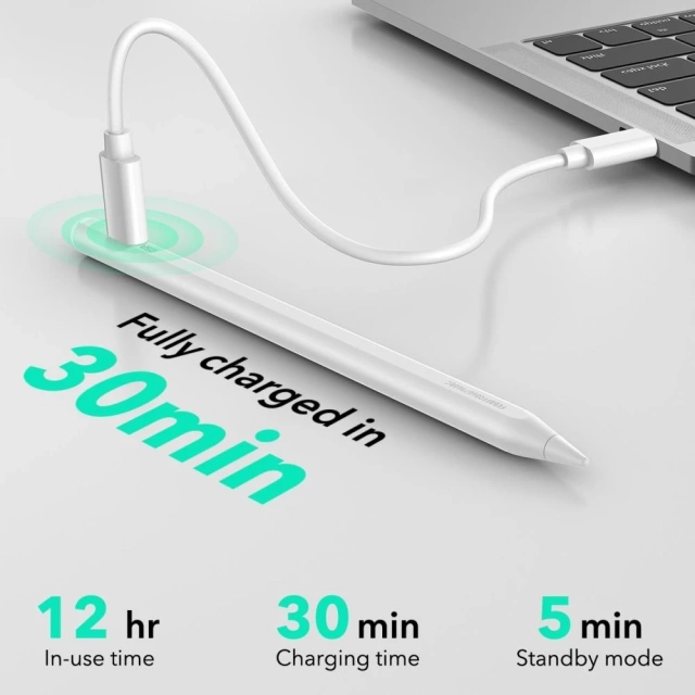 Rysik ESR Geo Digital Stylus do iPad z Apple Find My Biały