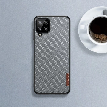 Kryt pouzdra Dux Ducis Fino potažený nylonovým materiálem Samsung Galaxy A22 4G šedý