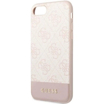 Guess phone case for iPhone 7/8/SE 2020 / SE 2022 pink/pink hard case 4G Stripe Collection