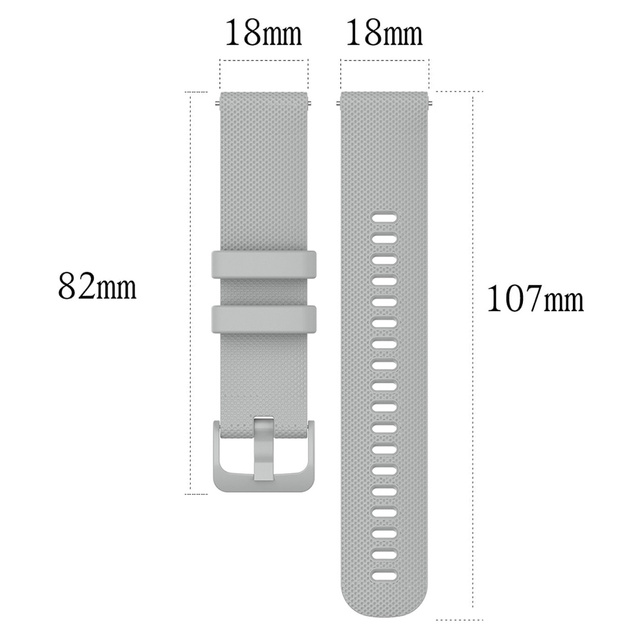Pasek uniwersalny Alogy Strap z klamrą na smartwatch zegarek 18mm szary