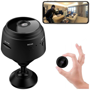 Špionážní kamera Skrytá detekce Diskrétní mini webkamera s přenosem dat WiFi Full HD IP černá