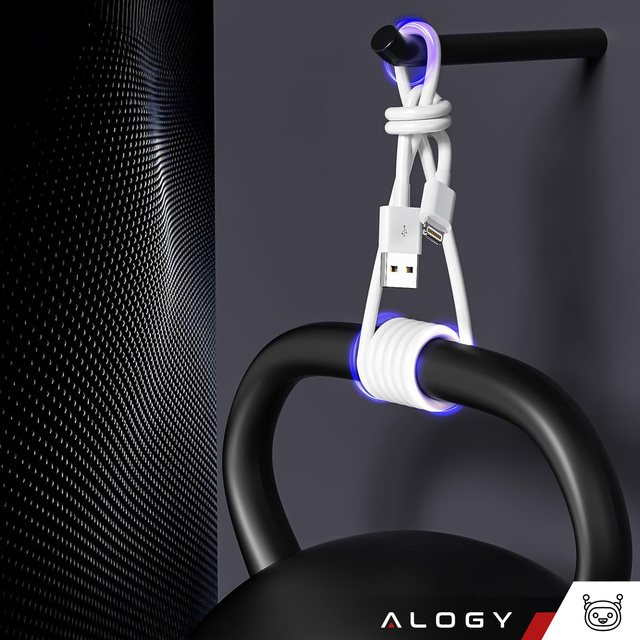 Kabel 2m Alogy Fast Charge USB do Lightning przewód do ładowania iPhone 20W White