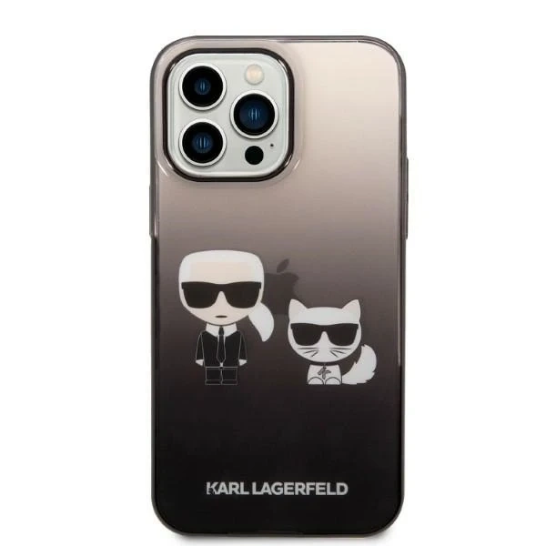 Protective phone case Karl Lagerfeld KLHCP14LTGKCK for Apple iPhone 14 Pro 6.1" hardcase black/black Gradient Ikonik Karl