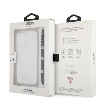 Guess GUHCP13LKPSBK iPhone 13 Pro / 13 6,1" průhledné pevné pouzdro Black Pearl