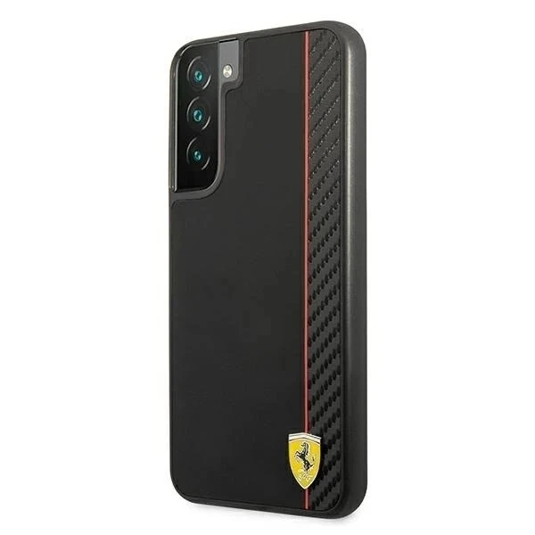 Etui Ferrari FESAXHCS22MBK do Galaxy S22 S906hardcase On Track Carbon Stripe czarny/black