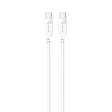 Rýchlonabíjací kábel USMAS USB-C na USB-C PD 1,2 m biely