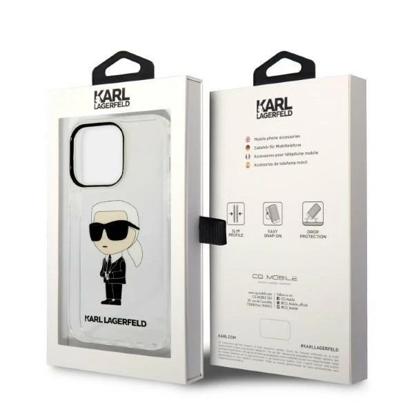 Etui Karl Lagerfeld KLHCP14XHNIKTCT для iPhone 14 Pro Max 6,7" hardcase Ikonik Karl Lagerfeld прозорий