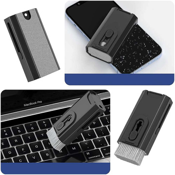 Multifunktionaler Reiniger Alogy Cleaner Set 8-in-1-Kopfhörer-Tastatur-Bildschirm-Reinigungsset für Telefone, Laptops, Computer Schwarz