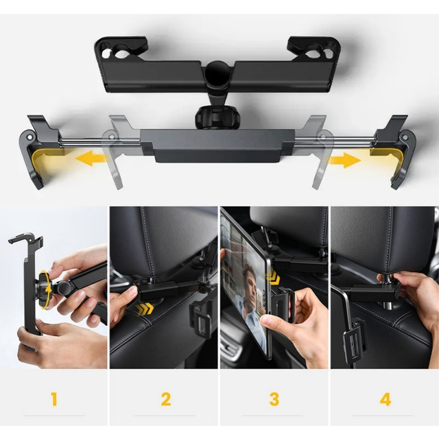 Alogy Car Headrest Holder for phone/tablet 4.7-12.9" black