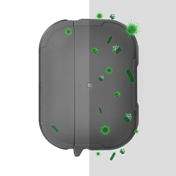 UNIQ Protective Earphone Case Valencia Case for Apple AirPods Pro grey/gunmetal grey Антимікробний