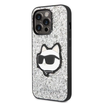Etui Karl Lagerfeld KLHCP14LG2CPS pre iPhone 14 Pro 6,1" pevné puzdro Glitter Choupette Patch