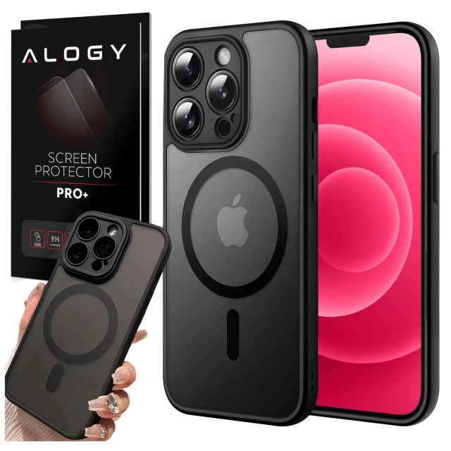 Case for Apple iPhone 13 Pro Alogy MagSafe Hybrid Matte Case matte cover with lens protection Glass