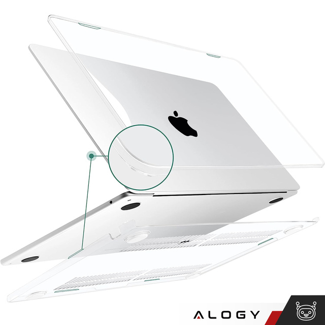 Puzdro pre Macbook Air 15 M2 2023 A2941 Puzdro Kryt krytu Priehľadný Alogy Pevný kryt Priehľadný