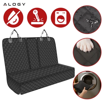 Chránič autosedačky XXL, poťah na zadné sedadlo, poťah na autosedačku, pre psov a domáce zvieratá, veľký, Alogy SeatGuard™ čierny