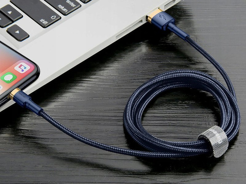 Baseus Keviar USB Lightning Cable 2m for iPhone iPad iPod 1.5A Navy blue