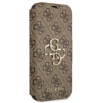 Etui Guess GUBKP13X4GMGBR do Apple iPhone 13 Pro Max 6,7" brązowy/hnedá kniha 4G Big Metal Logo