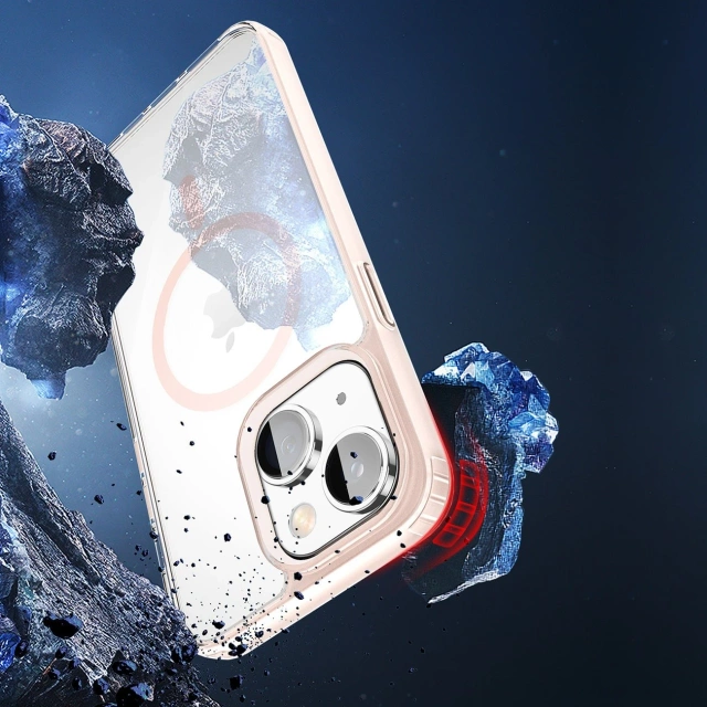Dux Ducis Clin2 case iPhone 14 MagSafe magnetic case рожевий