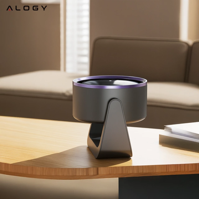 Schreibtischventilator, Standventilator, kleiner Umwälzventilator mit Clip, kabelloser Handventilator, 500 mAh, USB-C, Alogy White