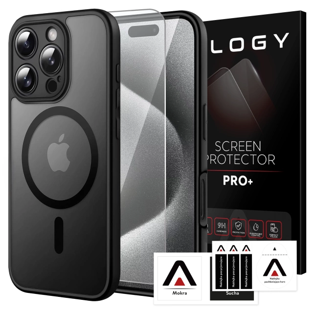 Kryt pre Apple iPhone 16 Pro Max Alogy MagSafe Hybrid Matte Case Matný kryt s ochranou šošovky čierny