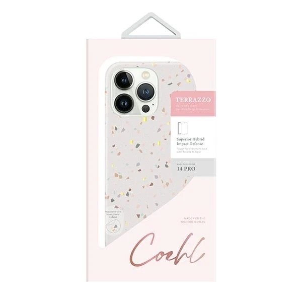 UNIQ Coehl Terrazzo case for iPhone 14 Pro 6.1" sand/sandstone