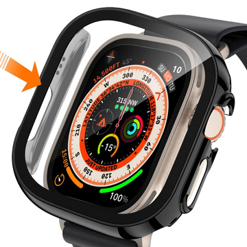 Alogy Protector Case with Glass 2v1 Case Cover pre Apple Watch Ultra 49mm Black