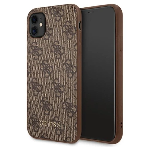 Etui Guess GUHCN61G4GFBR для iPhone 11 6,1" жорсткий чохол 4G Metal Gold Logo