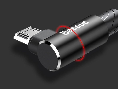 Baseus MVP Elbow kábel lomený obojstranný micro USB 2m Čierny