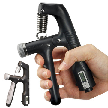 Grip pro cvičení rukou, nastavitelný 10-100 kg, trénink, sport, rehabilitace, s pultovým displejem, Černá