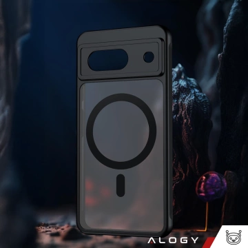 Pouzdro Alogy MagSafe Hybrid Matte Case pro Google Pixel 8a, matně černé, zadní kryt MagMat