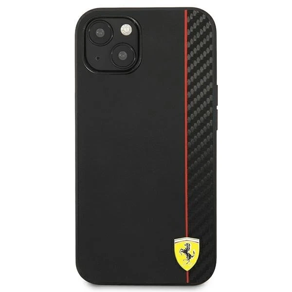 Чохол для телефону Ferrari iPhone 13 mini 5.4" black/black hardcase On Track Carbon Stripe