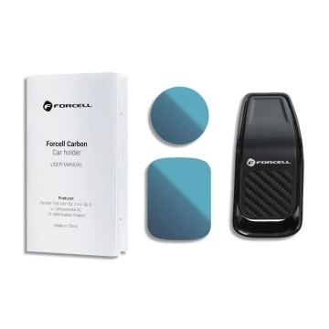 FORCELL F-GRIP Carbon B060 magnetický držák do auta na masku chladiče, černý