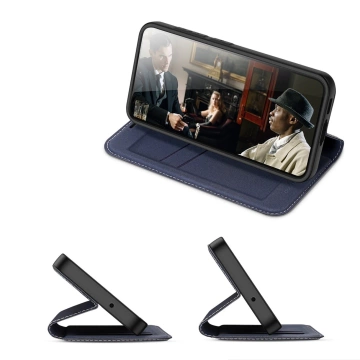 Ochranné pouzdro Dux Ducis Skin X2 pro Samsung Galaxy S23 flip cover stojánek na peněženku modrý