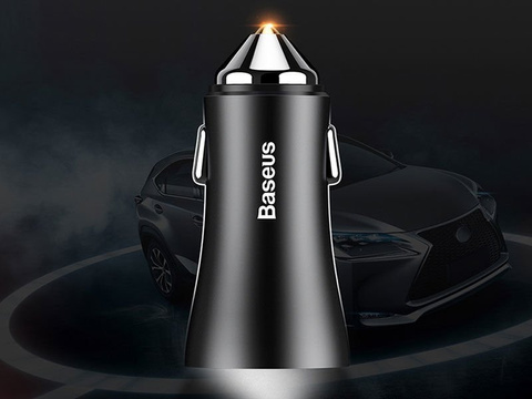 Baseus Ładowarka Samochodowa 2x USB 2.4A