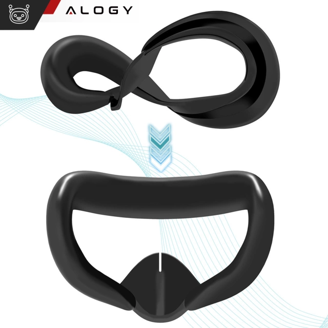 Alogy Replacement Silicone Sun Mask for Meta Quest 3 Black
