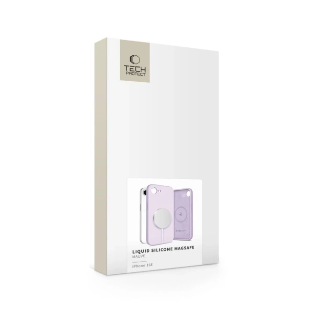 Etui Tech-Protect Flüssigsilikon MagSafe iPhone 16e Mauve