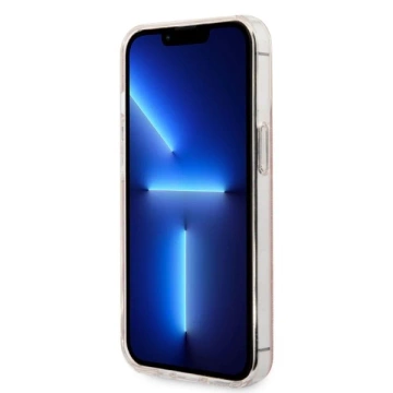 Zestaw Guess GUBPP13XH4EACSP Case Charger iPhone 13 Pro Max różowy/pink hard case 4G Print MagSafe